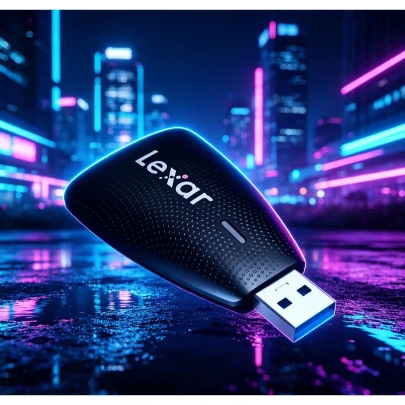 High Speed Lexar USB3.0 Memory Card Reader Dual Slot Simultaneously Read SD TF Card for Camera PC Data Transfer