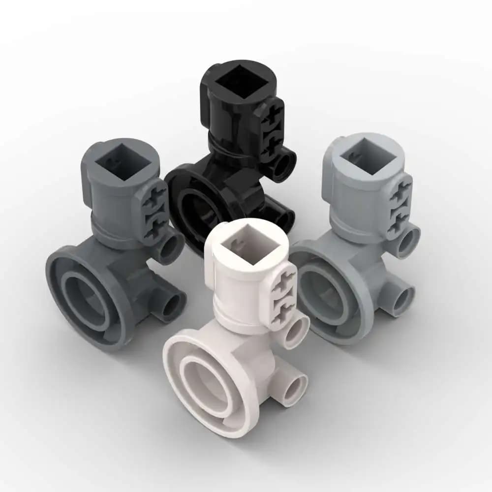 MOC 1 Pezzo 69636 Supporto Mozzo Volante Mattoncini da Costruzione con 2 Perni e Fori, Particelle di Mattoncini, Giocattoli High-Tech, Regali per Bambini
