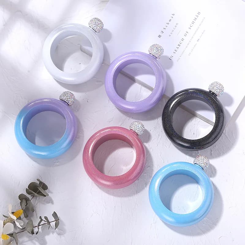 Bracciale da 3,5 once Portatile 304 SS Flagon nero Whisky Vodka Vino Pentola Fiaschetta Alcol Borraccia Bar Party Utensile da esterno
