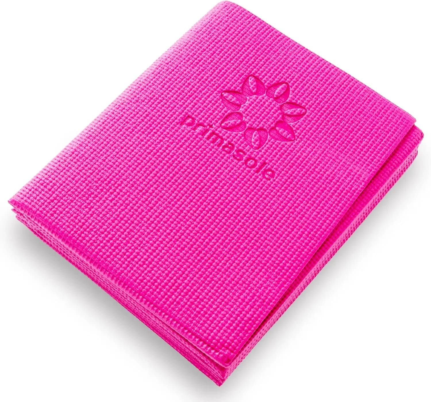 Tappetino Yoga Pieghevole da Viaggio per Pilates, Spessore 4mm in PVC Resistente agli Strappi, Facile da Trasportare per Lezioni, Parco, Spiaggia, Leggero e Ripiegabile