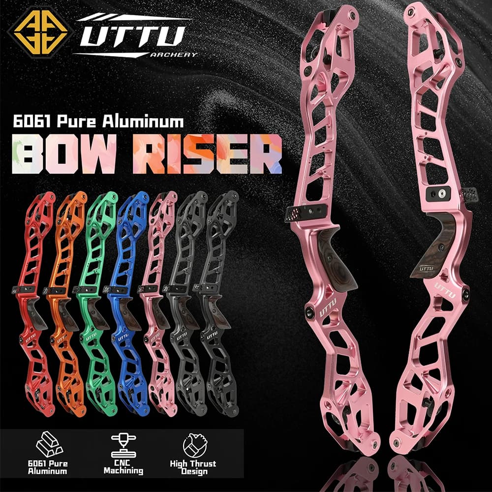Maniglia per arco CNC ILF 23/25 "lega di alluminio Takedown Arco ricurvo Riser Grip Tiro con l'arco Caccia Tiro al bersaglio Competitivo