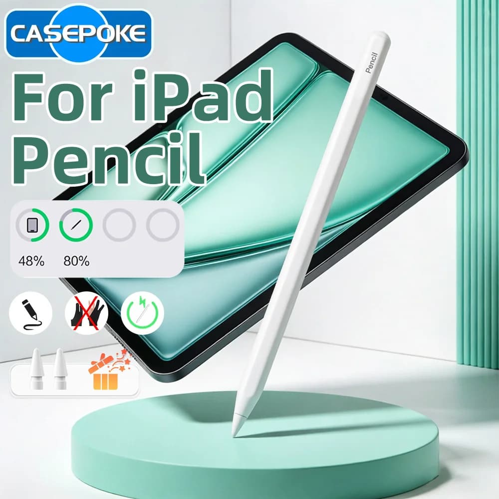 Penna Stylus per Apple Pencil di 2a Generazione con Ricarica Wireless Magnetica, Rilevamento Inclinazione e Rifiuto del Palmo per iPad Pro 12.9, Pro 11, Air 4, 5, Mini 6