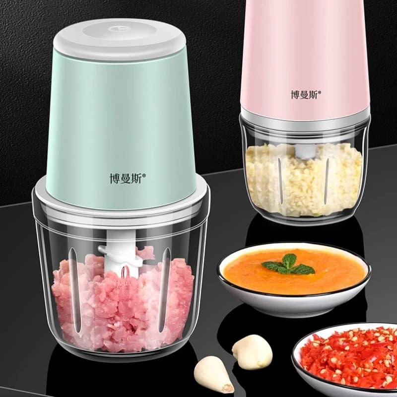 Tritacarne domestico, mini robot da cucina completamente automatico, tritacarne senza fili, frullatore da cucina multifunzione
