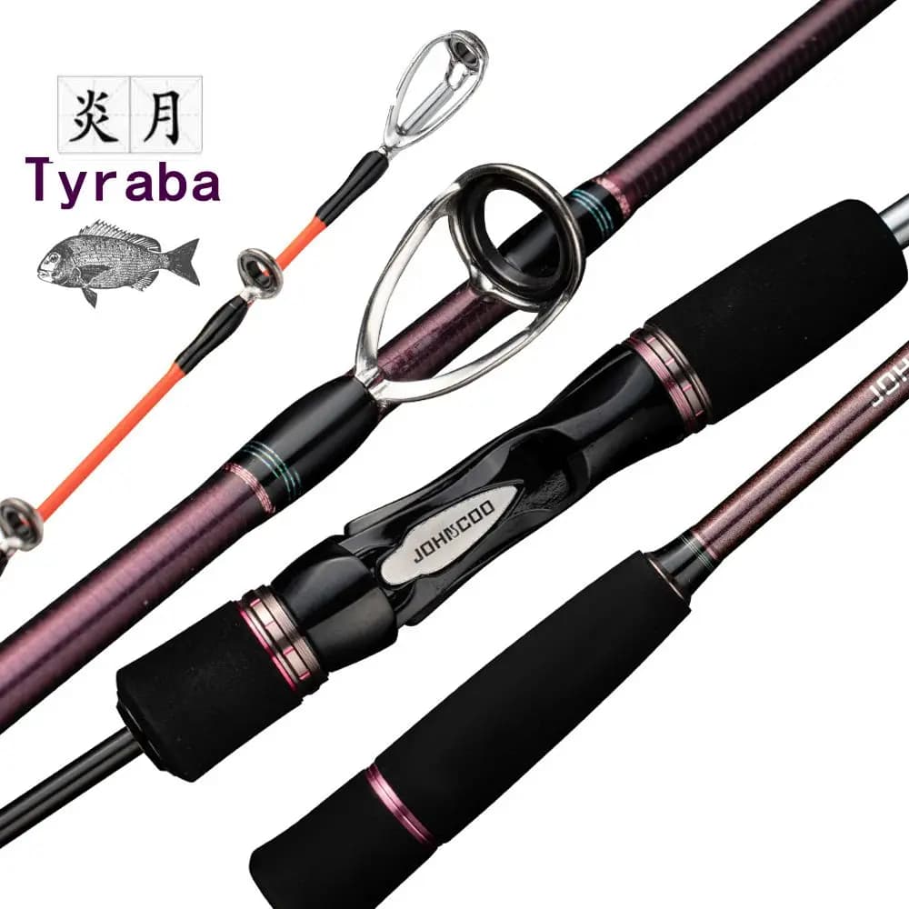 Canna da pesca Tyraba canna da pesca in acqua di mare canna da pesca casting canna Johncoo per canna da pesca in acqua di mare Snapper da 1,95 m