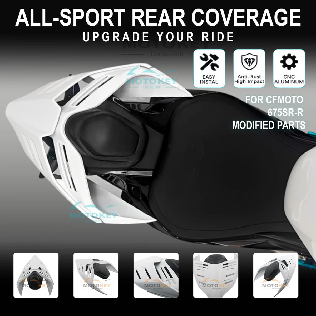Per CFMOTO 675SR 675SR-R Coprisedile passeggero posteriore moto Gobba Carena 675SR Coprisedile posteriore