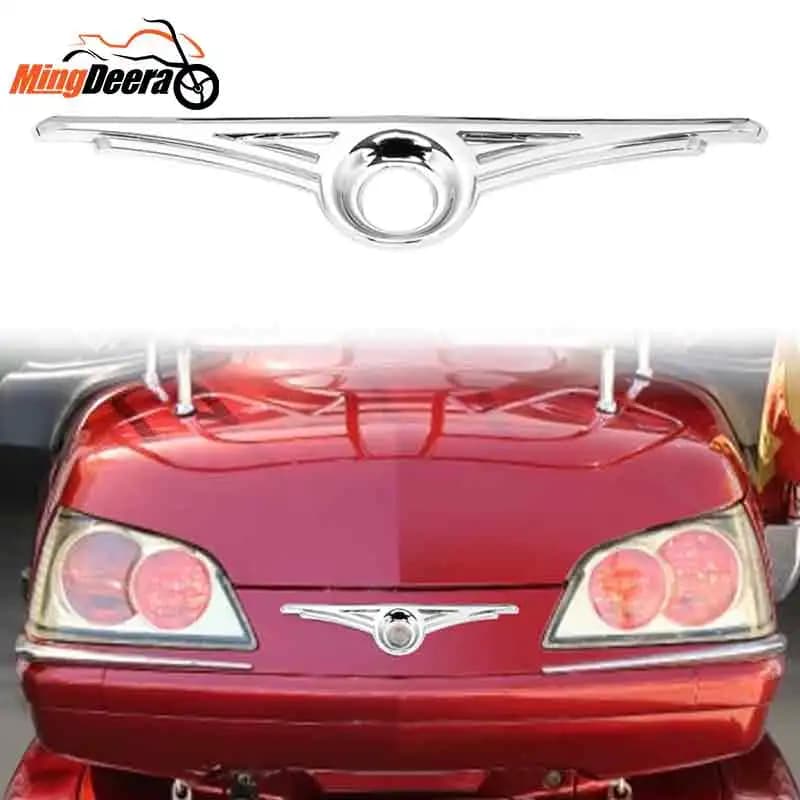 Decorazione moto per Honda Gold Wing GL1800 2001-2017 Tronco posteriore del motociclo Foro chiave Trim Accessori moto cromati