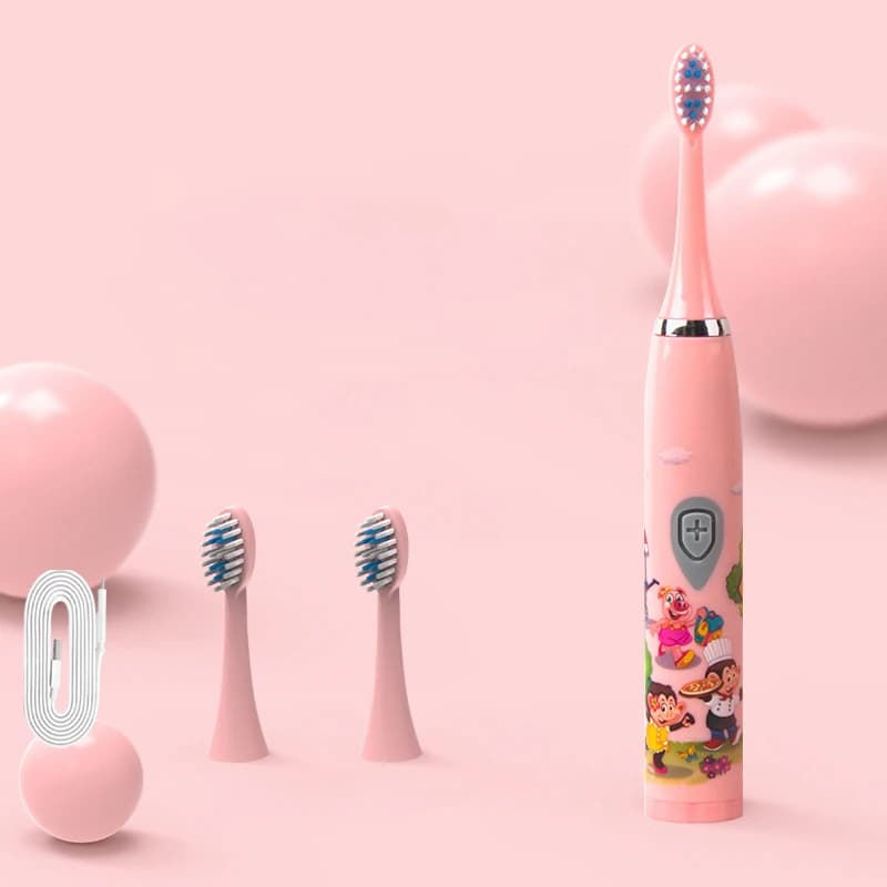 Spazzolino Elettrico per Bambini con Setole Morbide, Pulizia Dentale a Ultrasuoni, Ricaricabile, per Sbiancamento Domestico