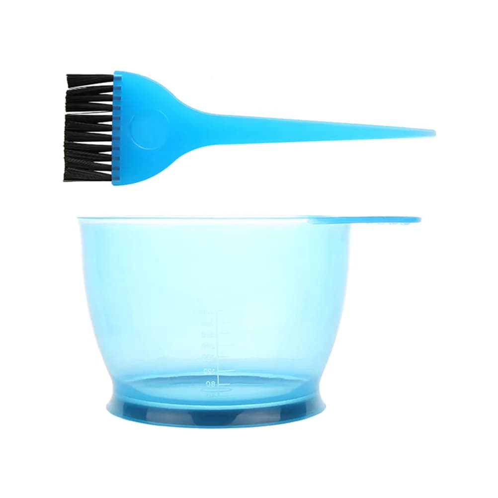 Set of 5 Professional Hair Coloring Tools with Bowl, Whisk, Brush, Eyelets and Base for Home and Professional Use