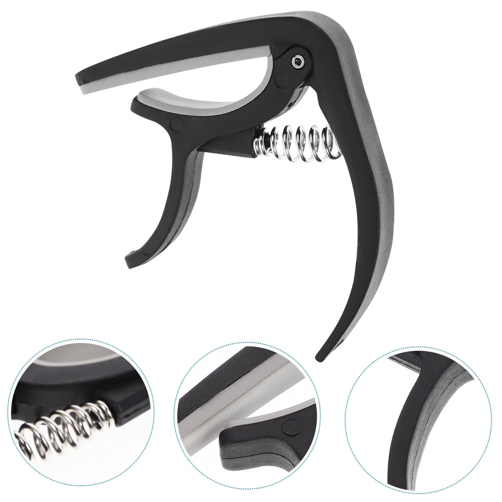 Capotasto per chitarra in plastica, robusto, resistente alla tensione, compatto, portatile, per performance musicali con ukulele acustico, classico, elettrico