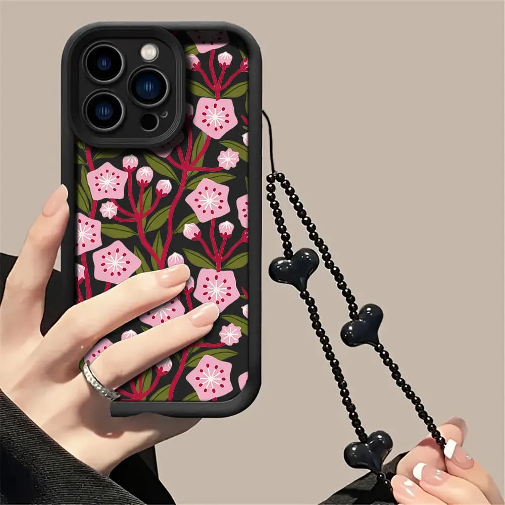 No fingerprint marks Phone case For iPhone 17 16 15 14 Pro Max 13 12 11 X XS XR 7 8 16 14 Plus 16E 17E Shell Ditsy Flower Cover