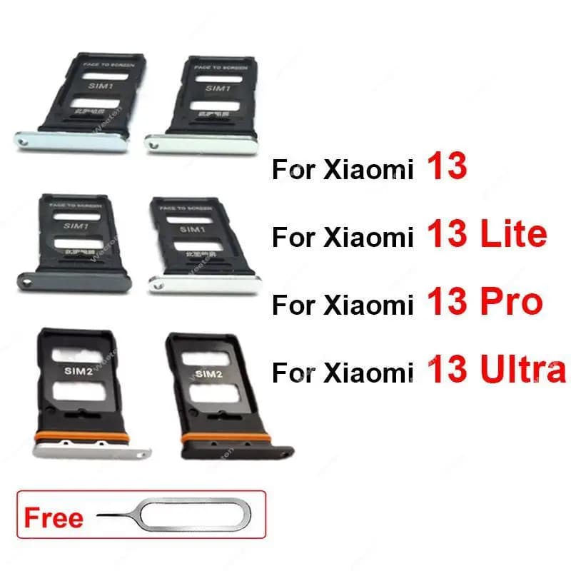 Vassoio della scheda SIM per Xiaomi 13 13 Pro 13 Ultra 13 Lite Supporto per lettore Slot per scheda SIM Scoket Adattatore Parti di ricambio