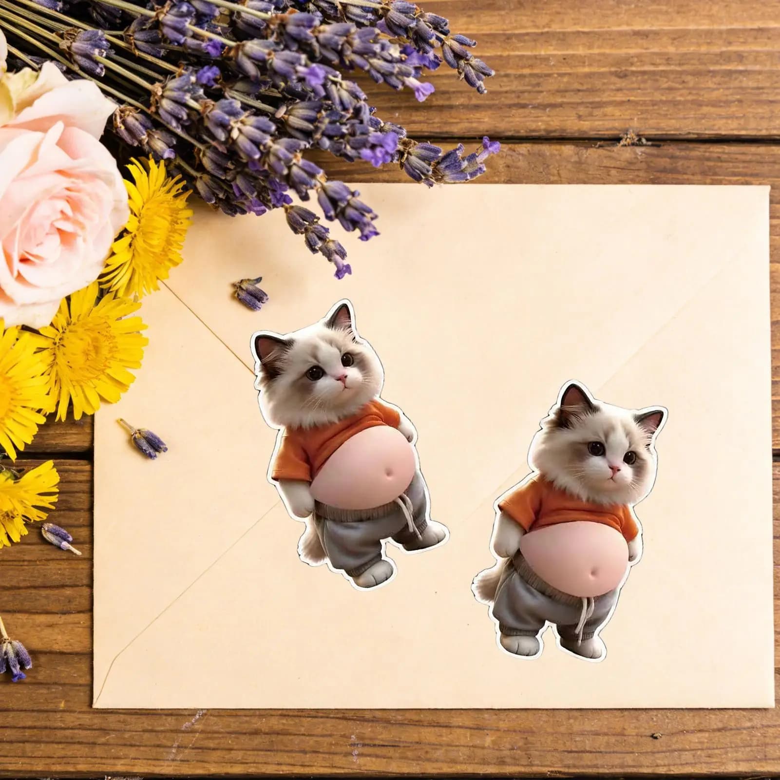 Adesivi 3D Divertenti a Forma di Pancia di Gatto, Decorazioni per Telefono, Scrapbook, Diario, Quaderno, Agenda, Cover per Telefono, Tazza, Tablet