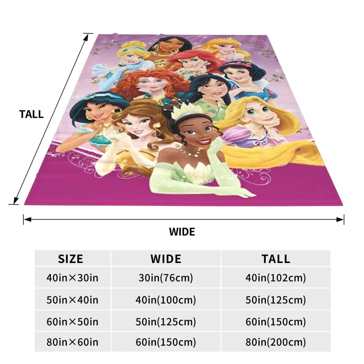 Coperta da principessa in cartone animato con stampa in pile, regalo di bellezza per ragazze, coperta calda multifunzione per letto, camera da letto