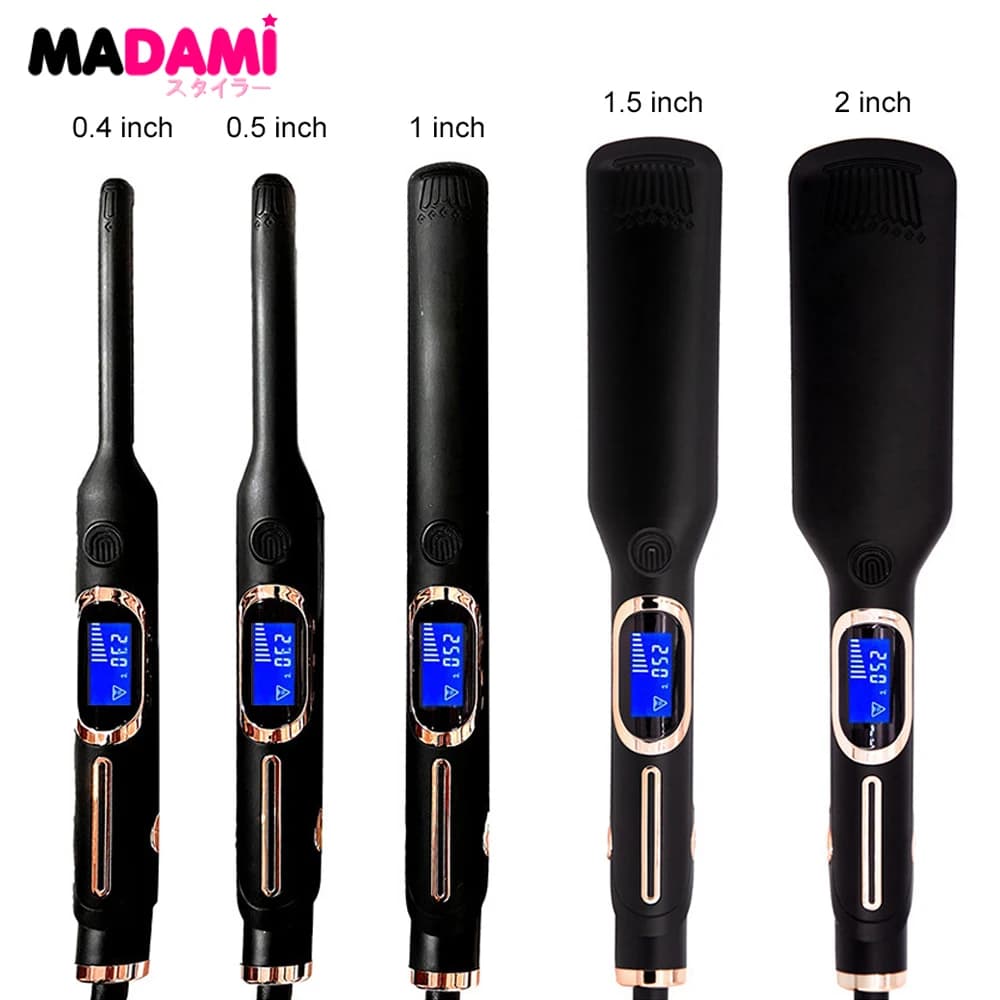 Professional Bigodino Hair Plate High Temperature Quick Heating 450 °F / 480 °F Hair Iron with Double Voltage Keratin Treatment