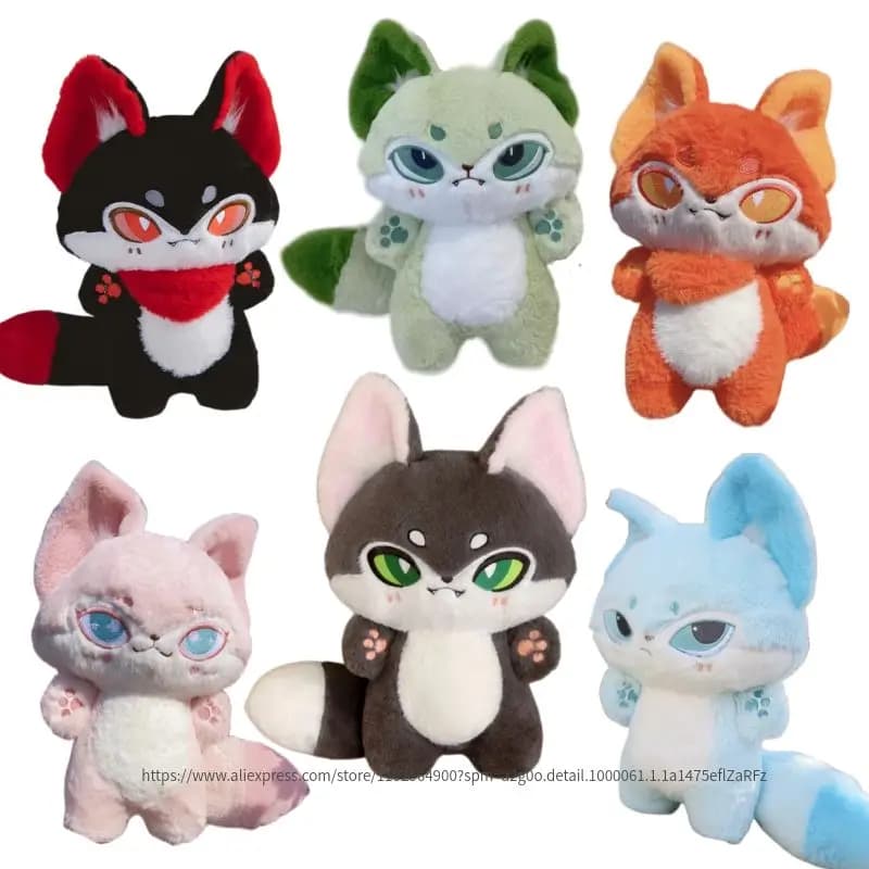 35cm exercise Wolf peluche bambola regalo Kawaii Emotion Wolf peluche bambola Cute Wolf Toys For Girl Kawaii Room Decor