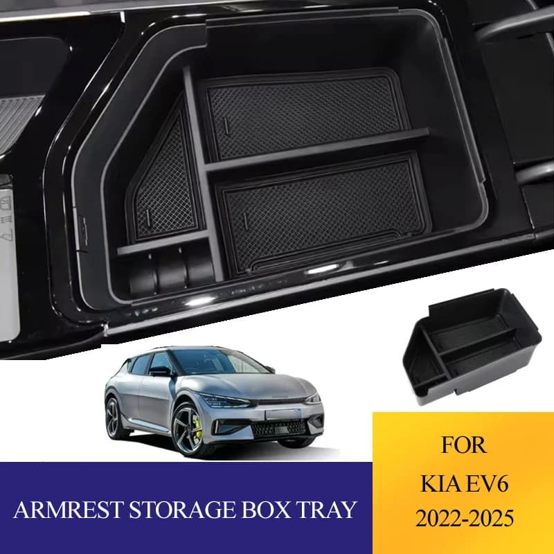 ABS armrest holder box for Kia EV6 2022 - 2025 Organizer for central console Tray for inserts Car accessories
