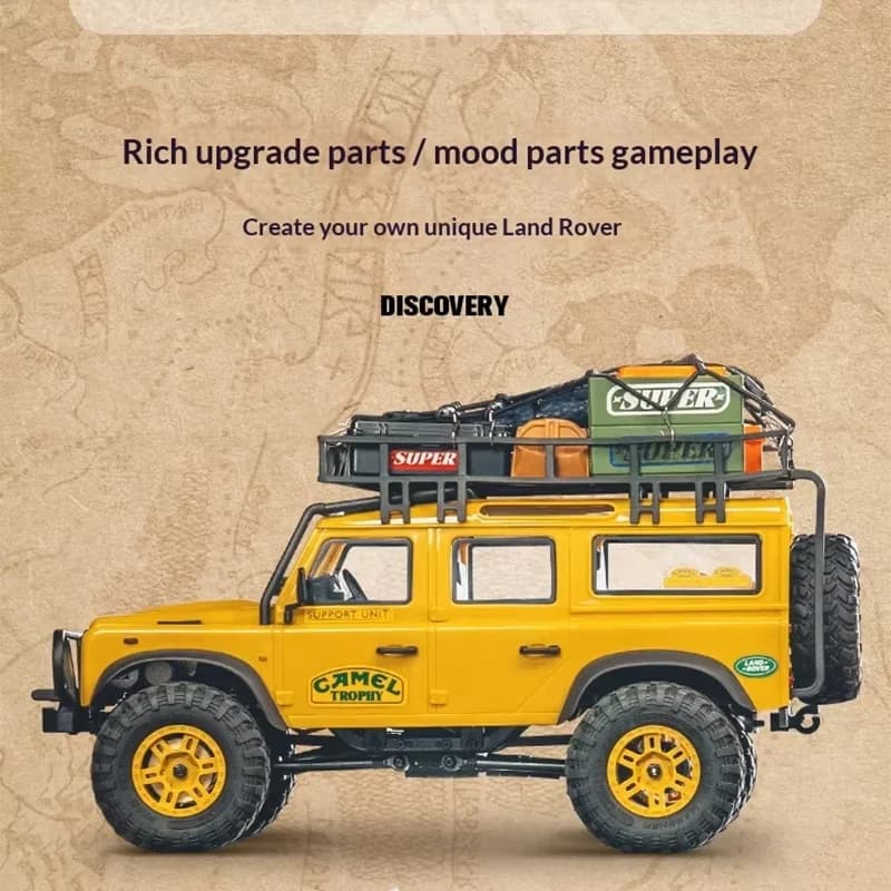 FMS FCX24M Camel Cup Simulazione 1/24 Land Rover Defender 90/110 Prima Generazione Range Rover Discovery
