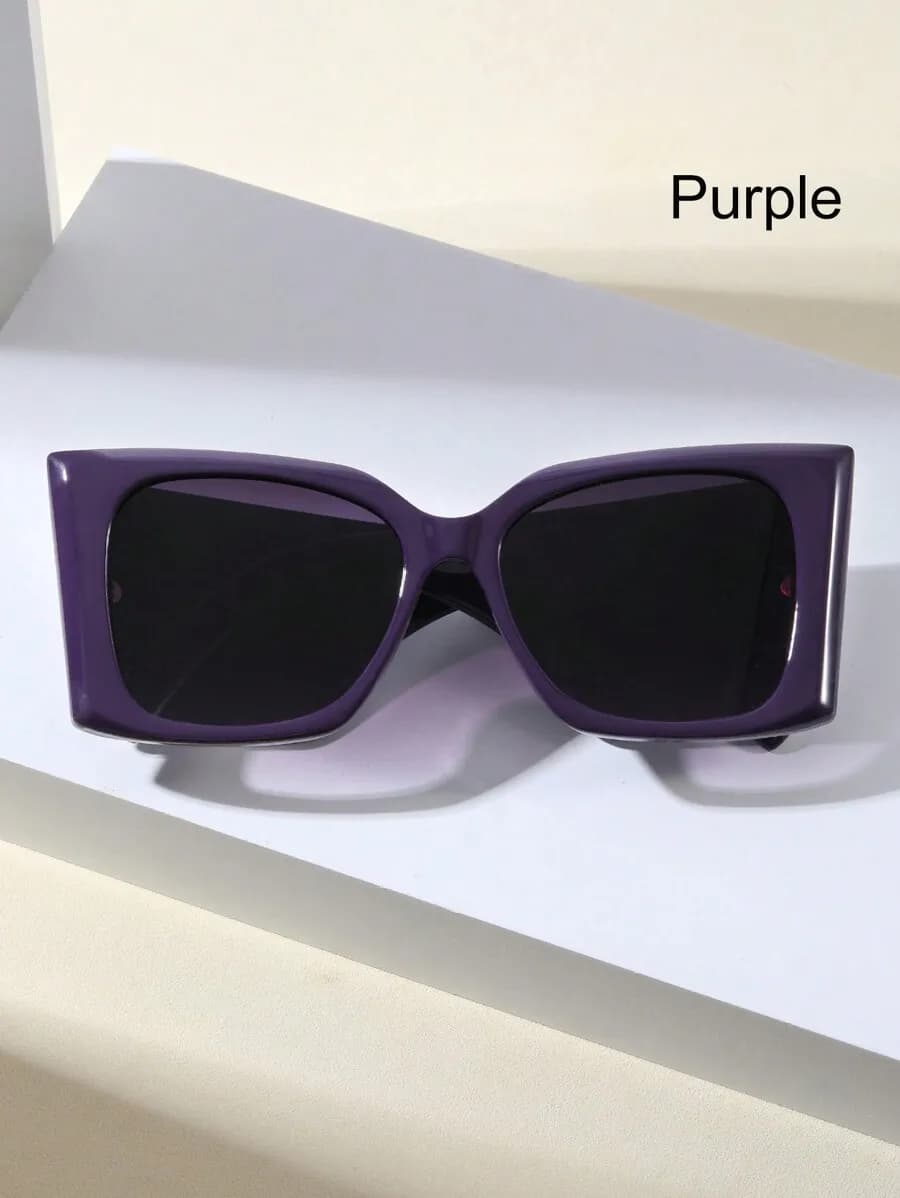 Purple Square Cat Eye Fashion Sunglasses For Women Casual Outdoor Party