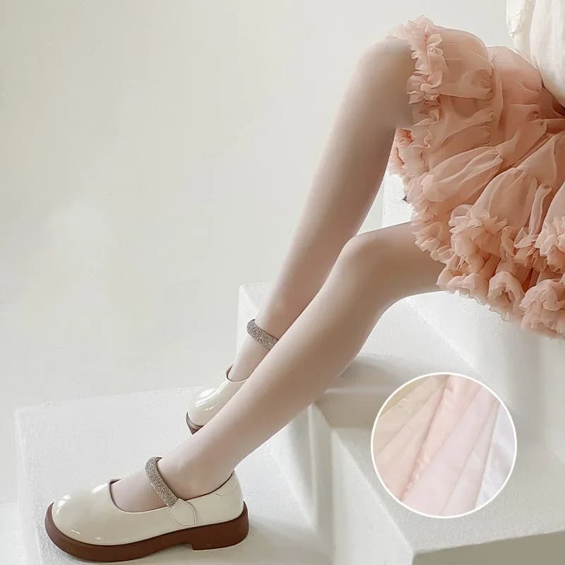 Nuovo sottile attillato per bambini ragazza moda tinta unita balletto collant stretto per bambina calza morbida e traspirante