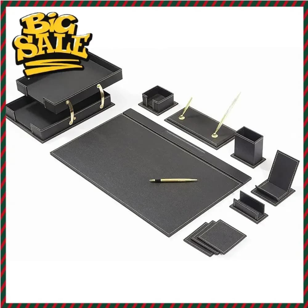 Set Organizzatore da Scrivania in Pelle - Accessori per Ufficio - Articoli per Scrivania