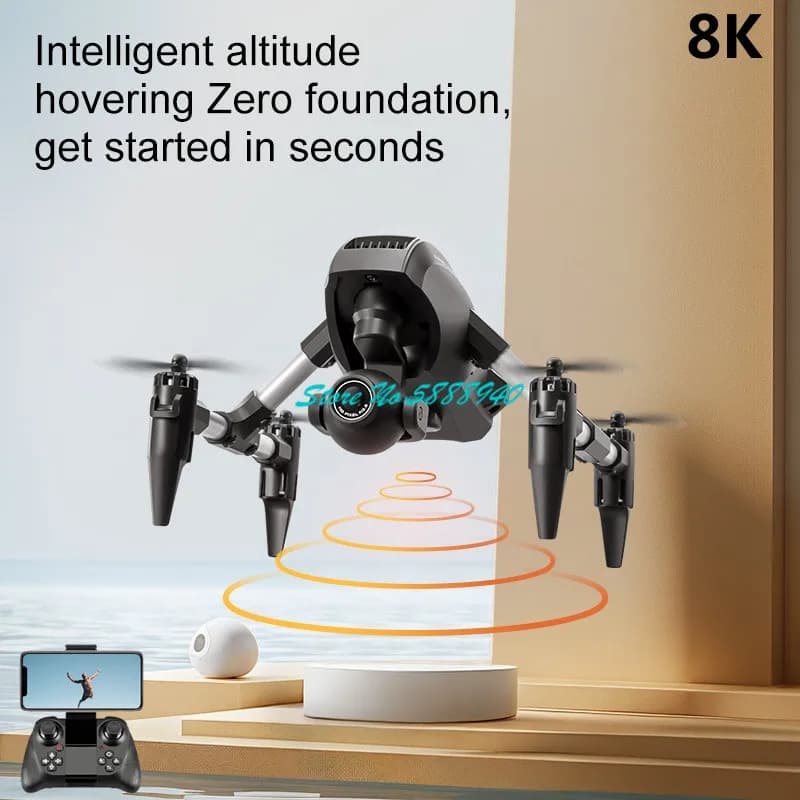 8K fotografia aerea Auto Hover Stunt Flight WIFI FPV RC Drone 2.4G lega flusso ottico modalità senza testa telecomando Quadcopter