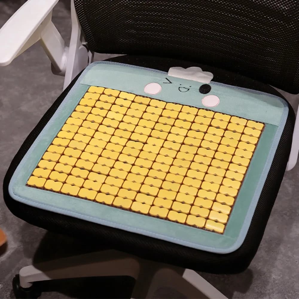 Adorable Cartoon Animal Pattern Summer Cool Seat Cushion Anti Slip Breathable Cooling Car Seat Mat Square Cooling Chair Pad Sofa