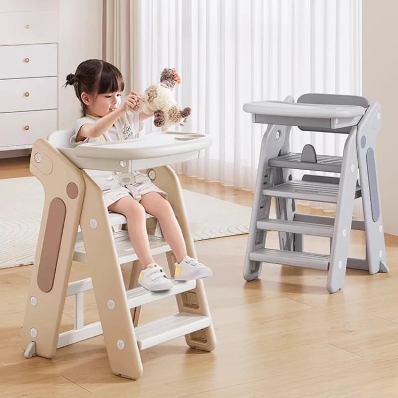 Seggiolone multifunzionale convertibile per bambini Tavolo da pranzo Sedile Sedia da apprendimento pieghevole ad altezza regolabile con poggiapiedi
