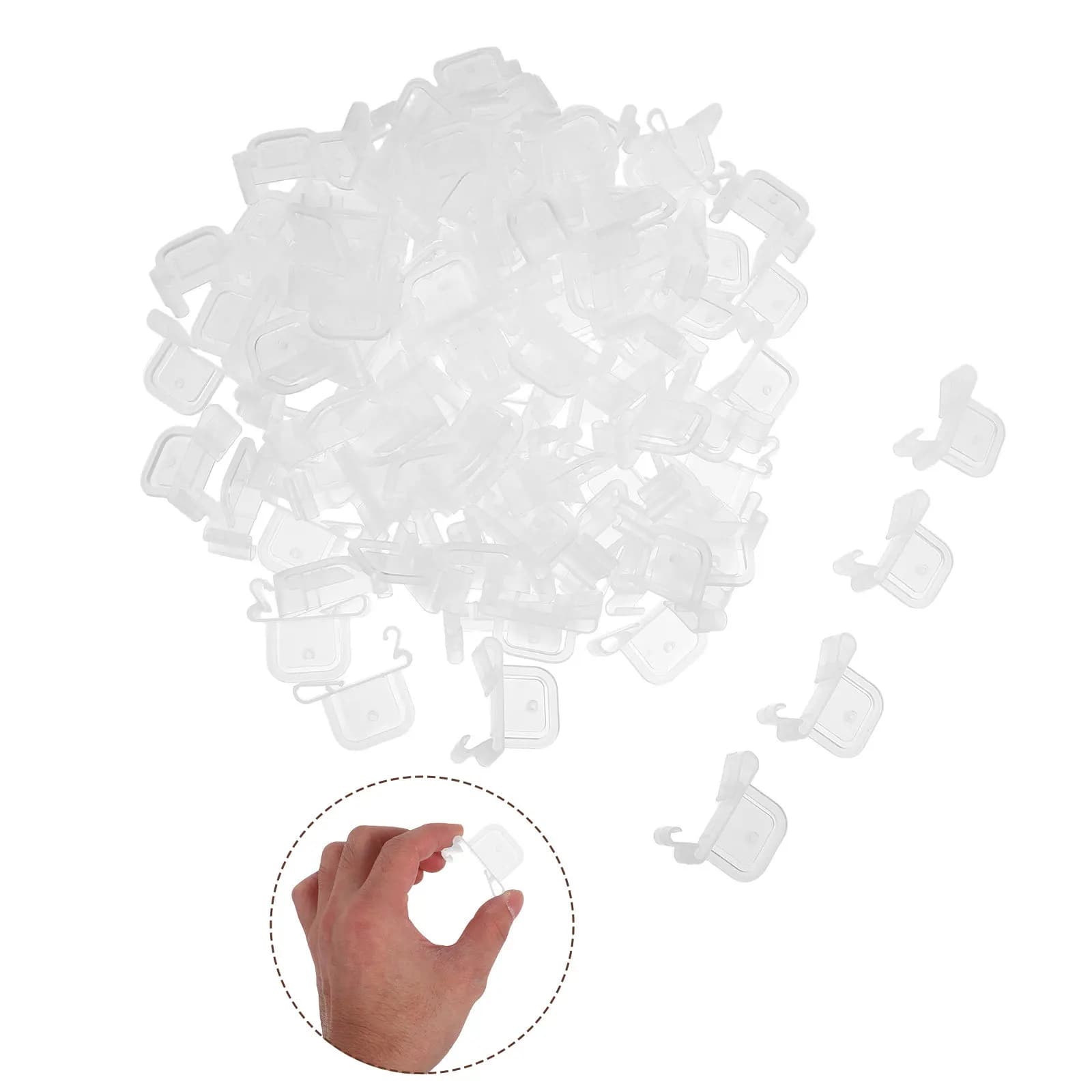 100 Pezzi Clip in Plastica per Etichette Prezzi, Clip Pubblicitarie per Supermercati, per Cartellini Prezzi ed Etichette Prodotti