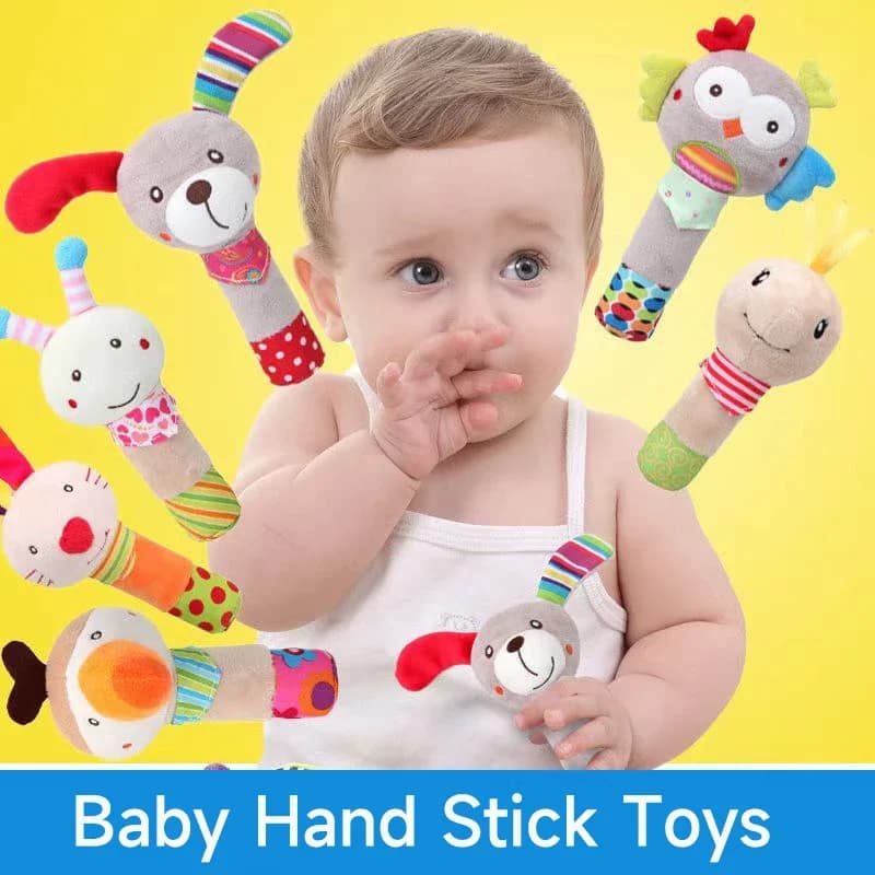 Giocattoli a sonaglio per bambini Giocattolo a campana a mano per animali Giocattoli educativi per neonati 0-24 mesi Letto sospeso mobile Passeggino Giocattolo di addestramento per abilità di presa