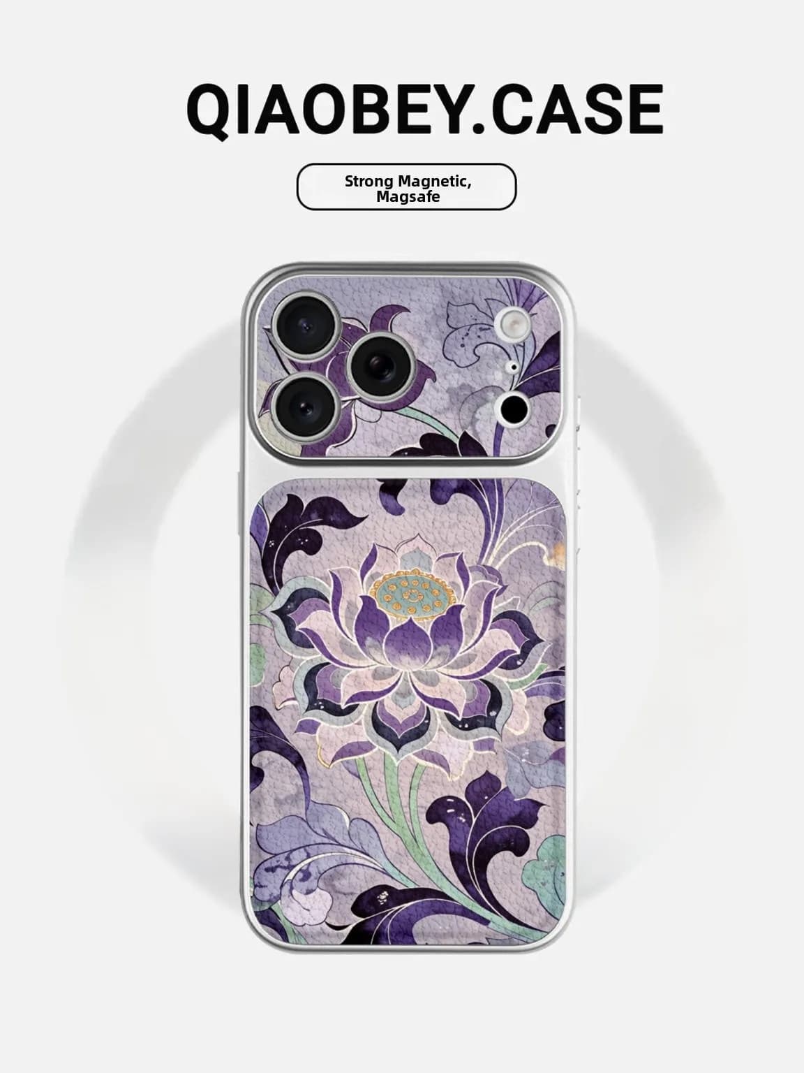 Purple Lotus Instant Change 17 Large View Window Compatible with iPhone 17 Phone Case New High-End 16Promax Cartoon Cut...
