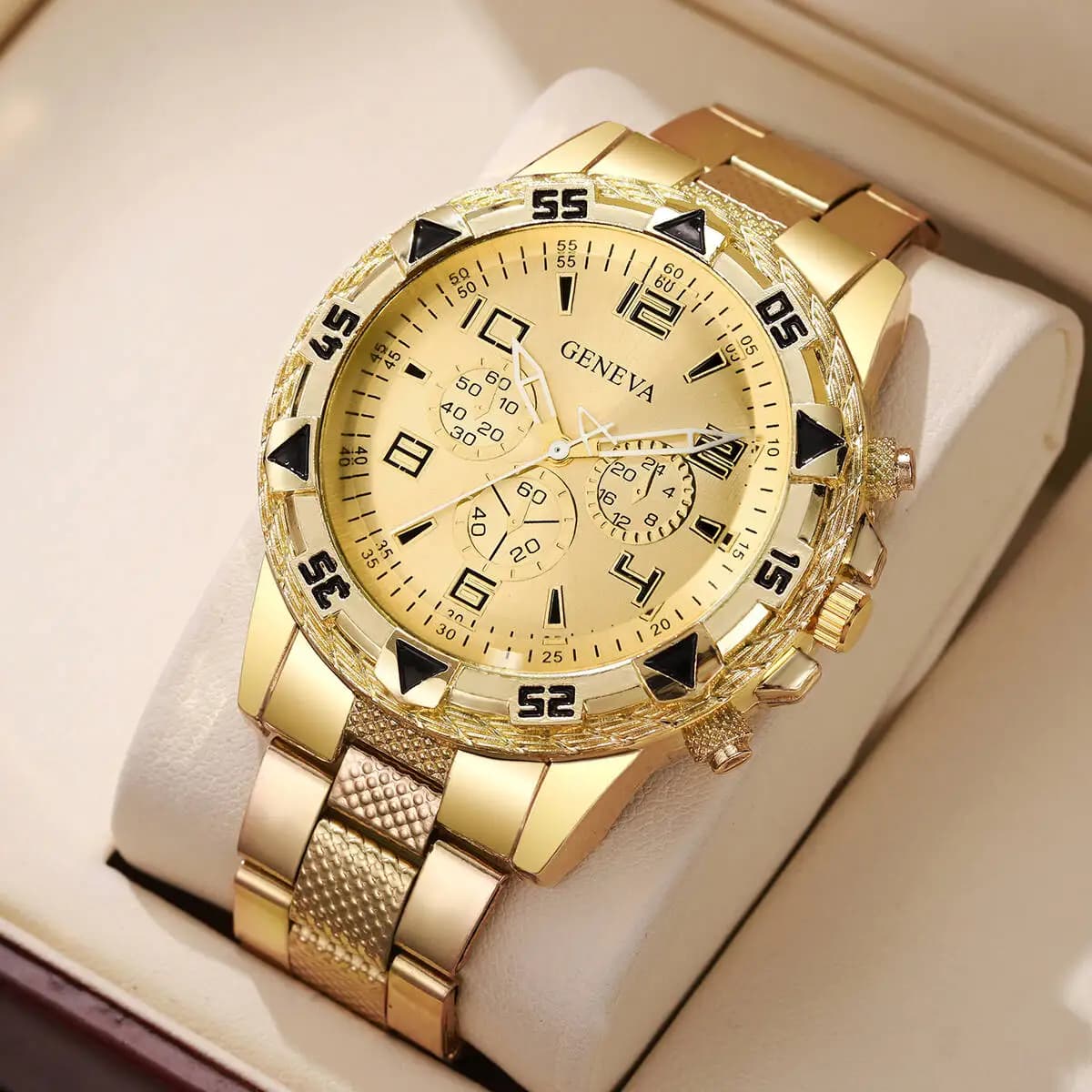 Luxury Large Dial Men Quartz Watch Fashion Men Business Watches Clock for Man Reloj Hombre（Without Box）