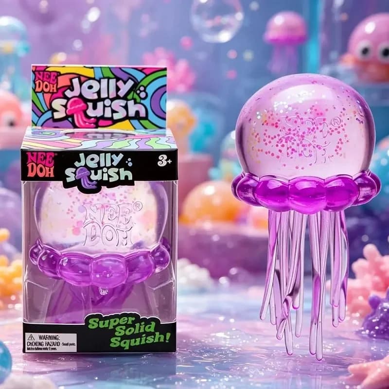 Squishy Needoh Jellyfish Beach/, Water Play. Outdoor Squeeze ,Toy Blind Box Simulated Jellyfish Stress Balls Relief Fidget Toy