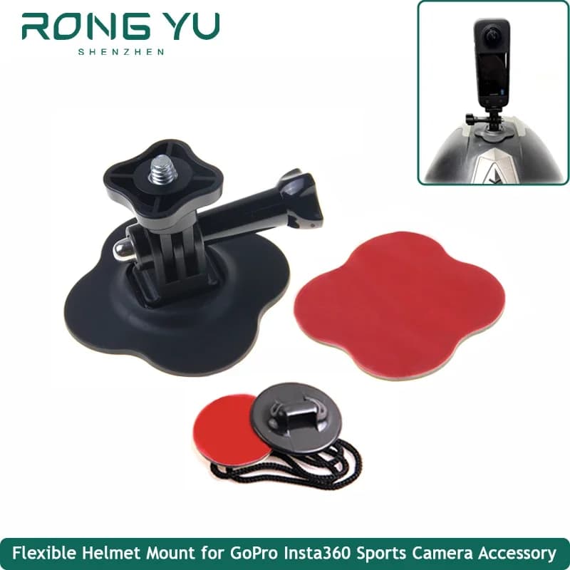Base fissa adattabile flessibile per action camera per Insta360 x5 x4 Ace Gopro 13 Accessori d'azione DJI Supporti base per casco moto