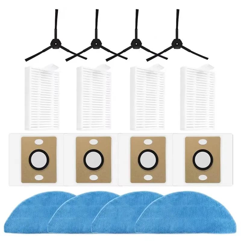 【SOLO OGGI】Per Robot Aspirapolvere ILIFE A30 Pro - Kit di Parti di Ricambio (16 Pezzi) Spazzole Laterali Filtro Panni in Microfibra per Pulizia Polvere