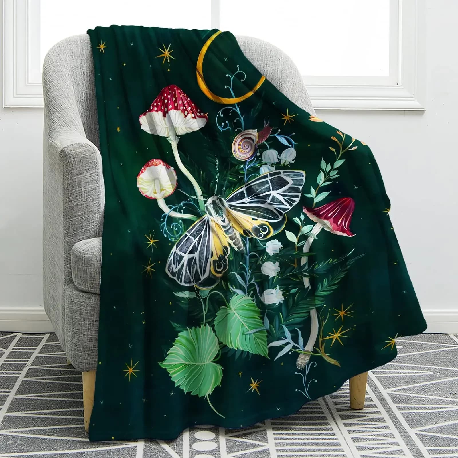 Coperta con stampa artistica di farfalle, morbida e accogliente, per divano, sedia, letto, ufficio, regali di compleanno per ragazze e donne