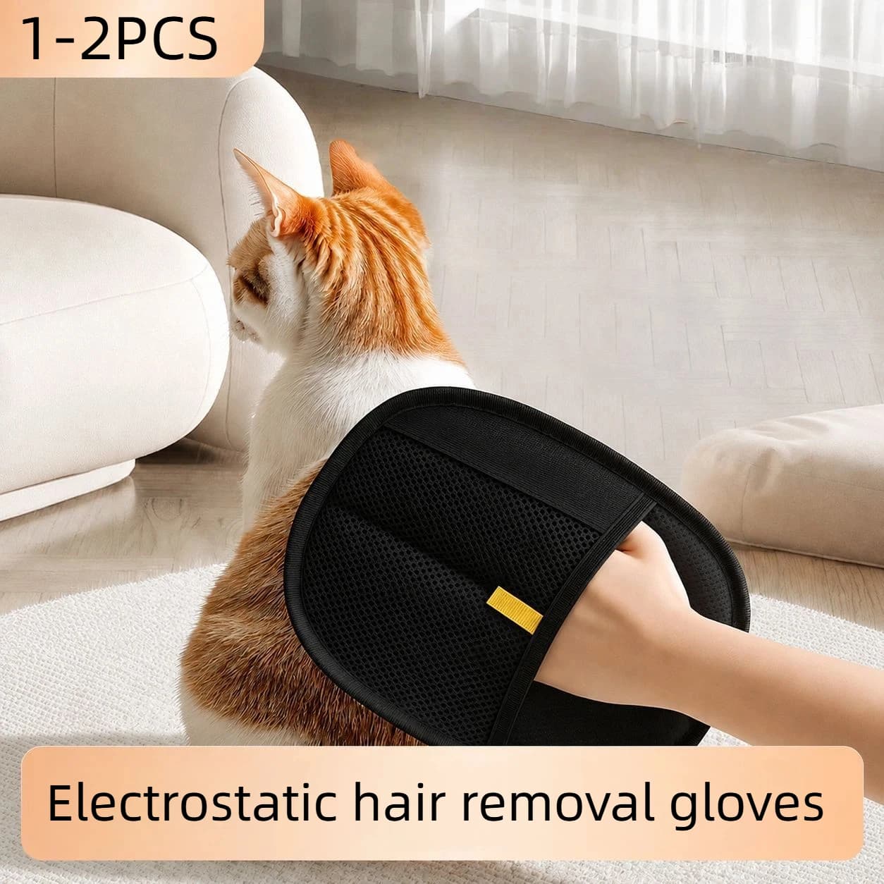 1-3pcs Pet Hair Cleaning Removal Gloves Pet Double-sided Grooming Glove Reusable Tool Sofa Carpets Cat Dog Hair Cleaning Tools