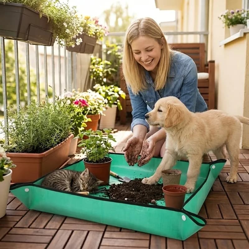 Tappetini per Giardinaggio Domestico, Strumenti per Cambiare Terriccio e Vasi per Piante Verdi, Tappetini per Animali Domestici Pieghevoli per Risparmiare Spazio