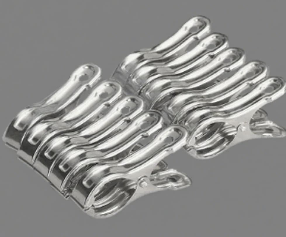 10PCS Stainless Steel Beach Towel Clips Keep Your Towel Secure Windproof Utility Clothespins for Outfit