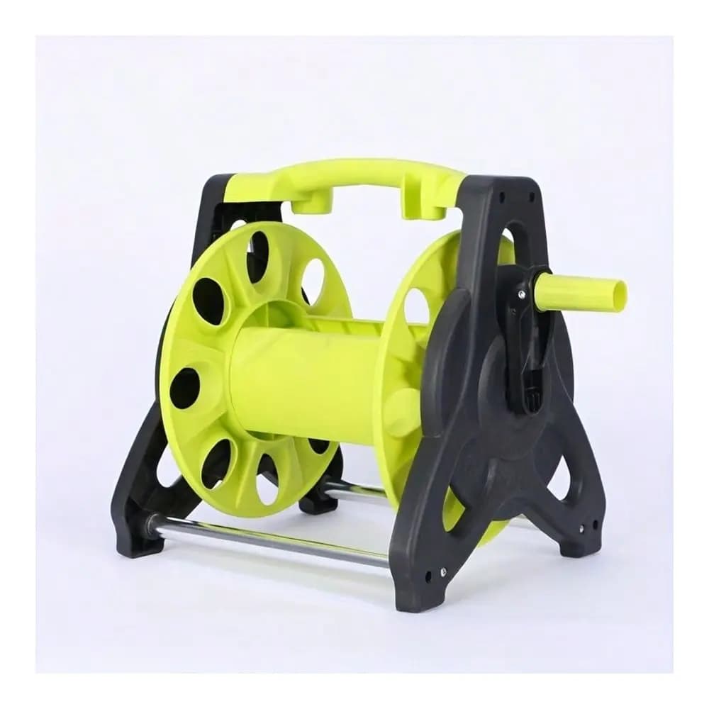 Carrello Avvolgitubo da Giardino, per Tubi Fino a 35 Metri, Portatile, in Metallo, per Esterni, Confezione Colorata