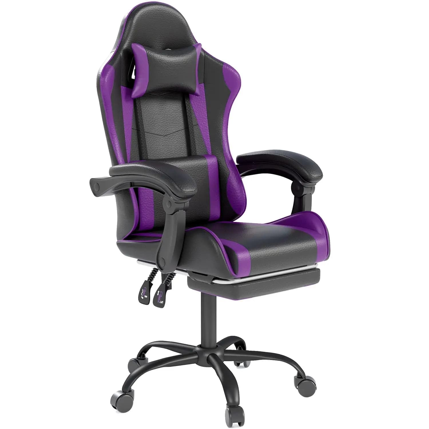 Sedia da Gaming con Poggiatesta e Supporto Lombare, Sedia da Ufficio Ergonomica con Schienale Alto, Stile Racing, Personalizzabile