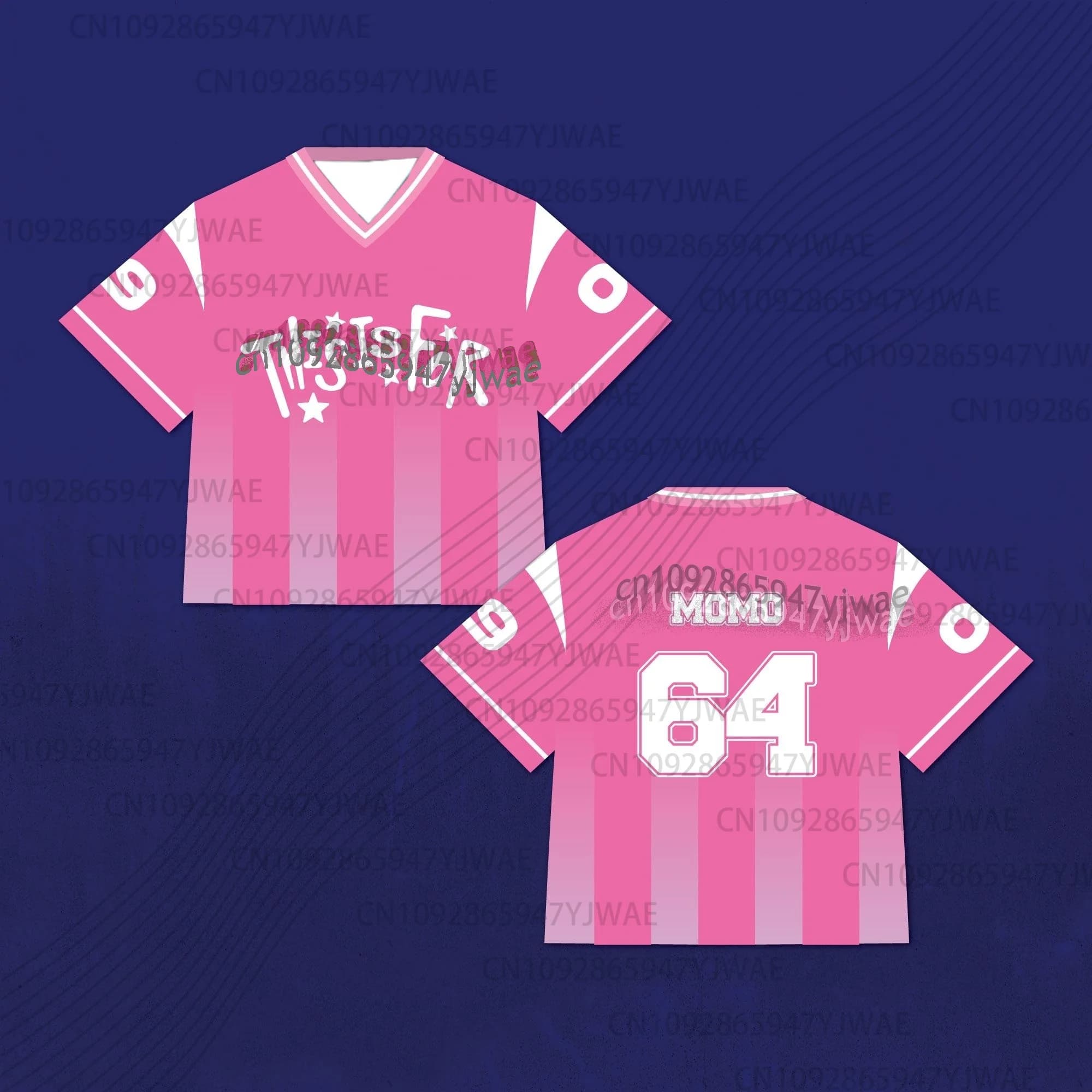Maglia da Calcio Unisex Kpop 2026 con Strisce Rosa per Uomo e Donna, per il Concerto World Tour, Maglia Personalizzata per Fan