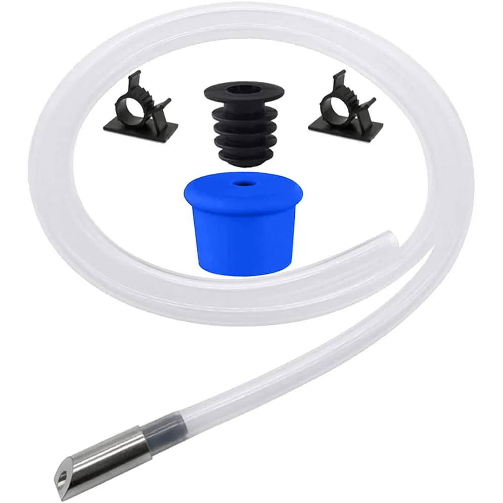 Sink Soap Dispenser Extension Tube Kit Anti-backflow Upgrade Metal Check Valve Silicone Tube 1.2m