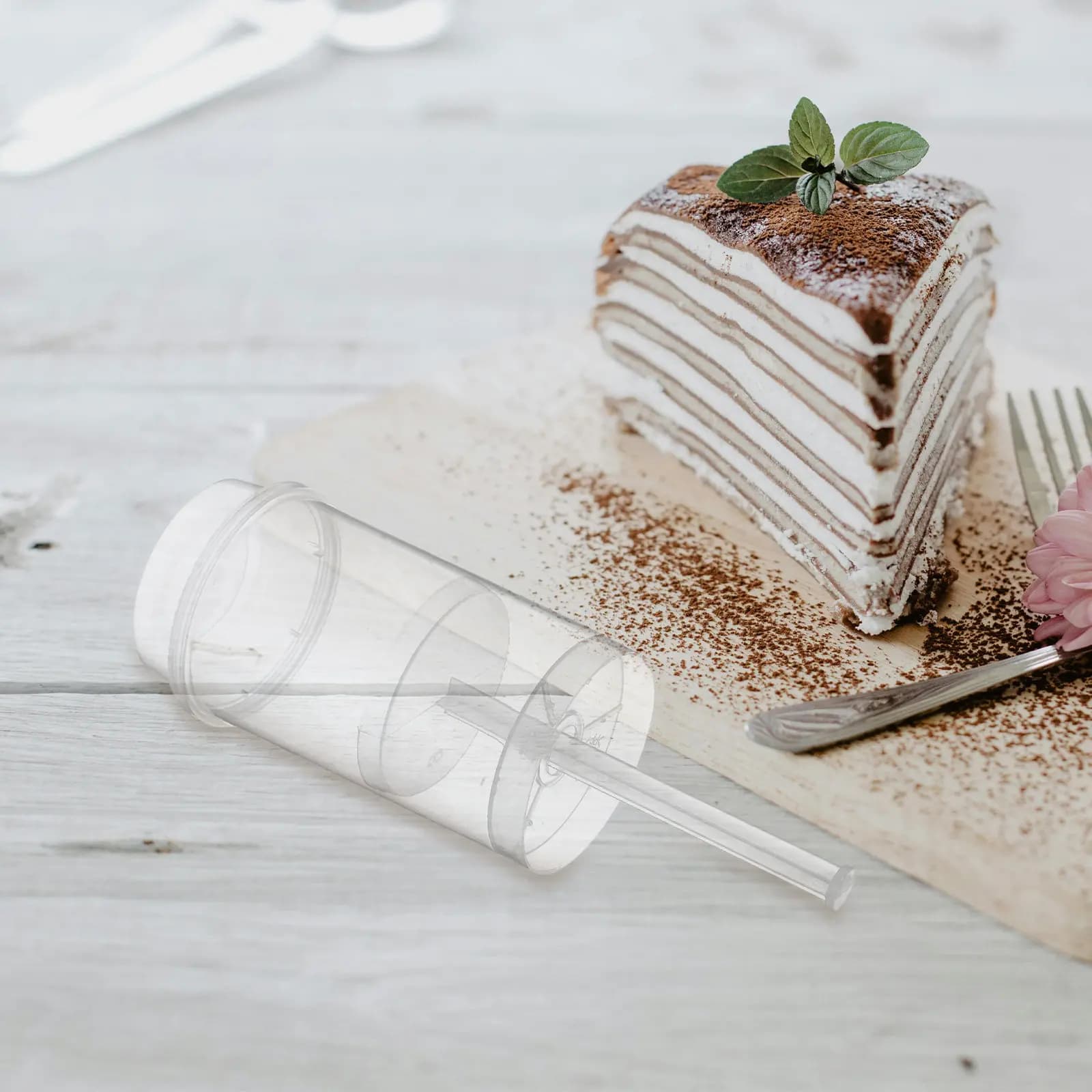 30 Pezzi Contenitori Creativi per Torte, Stampi Trasparenti Push-Up, Supporti Rotondi Premium in PP per Gelato, Gelatine, Cheesecake Fai-da-Te