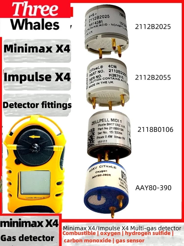 Honeywell Minimax X4 Impulse X4 Detector fittings Combustible,Hydrogen sulfide oxygen,carbon monoxide,Oxygen sensor