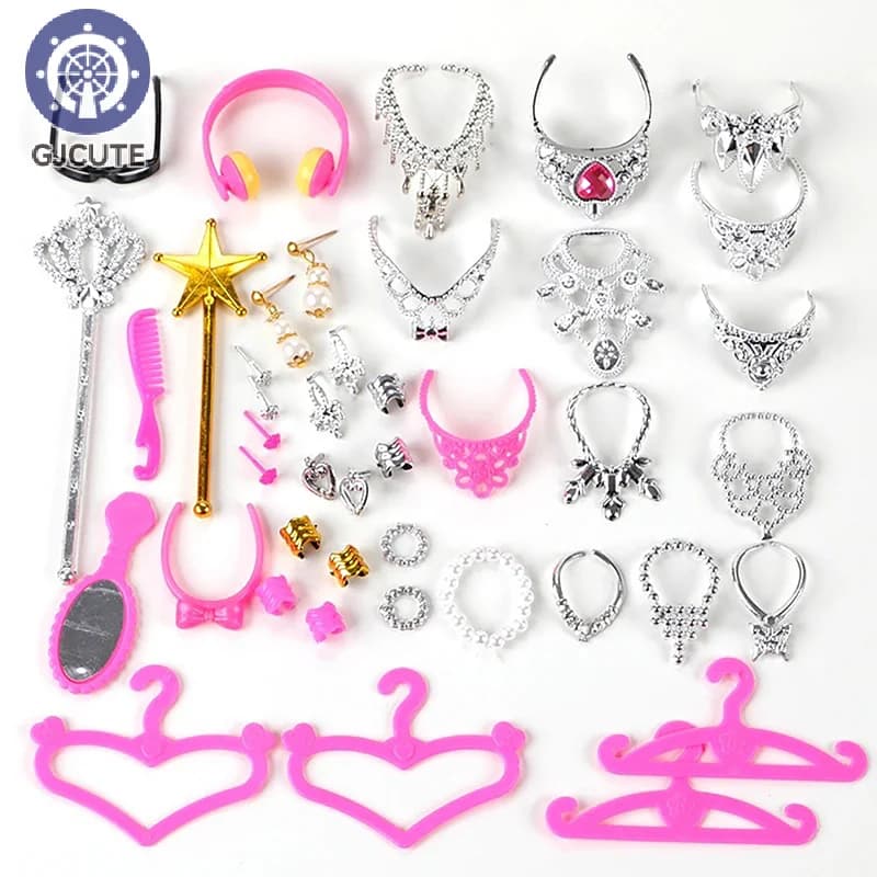 20Pcs orecchini universali bracciali collane corona per 1/6 accessori per bambole vestiti di moda Decor gioielli bambola Dressup ragazza giocattolo