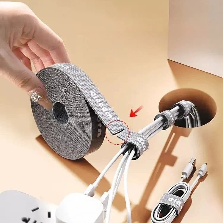 Fascette per cavi in stile giapponese: cinghie in velcro portatili, organizzatori indispensabili per fili e cavi nei soggiorni e uffici