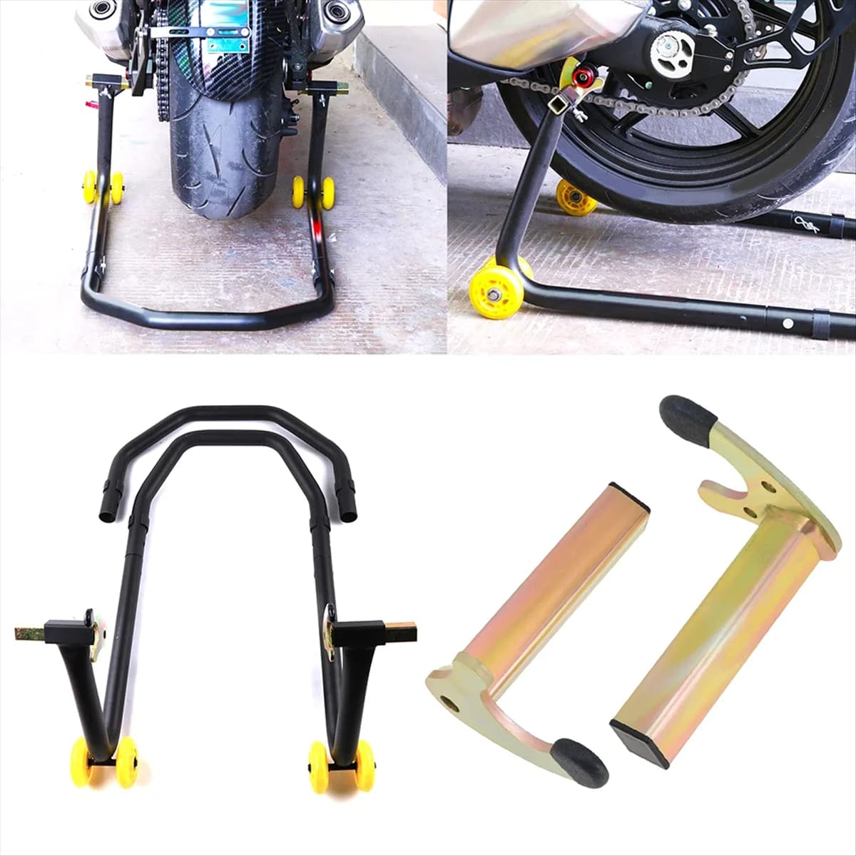 T48C_Wheel Supporto per telaio Supporto per moto Braccio oscillante Ascensore Ganci per treppiede Gancio stile U Forcella Swingram Rotondo