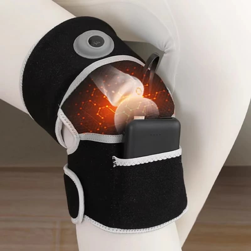 Ginocchiera con riscaldamento elettrico portatile in neoprene morbido per alleviare il dolore Protezione per ginocchiera riscaldata a batteria