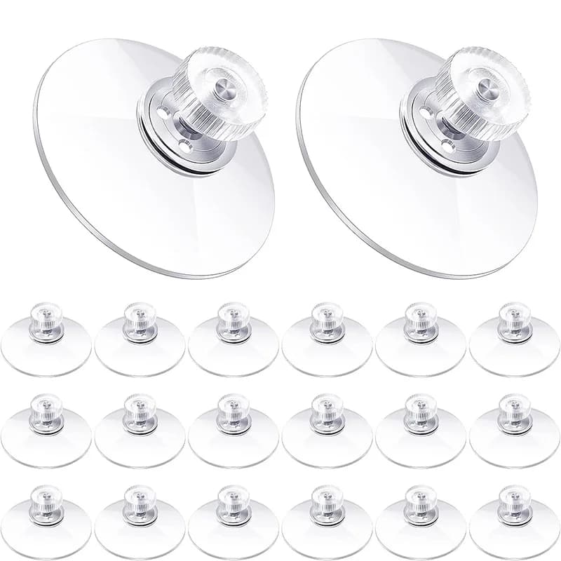 5/10 pz ventosa ventose in plastica 32/41/53mm PVC trasparente ventosa Pad forte supporto di aspirazione adesivo con vite dado gancio a parete