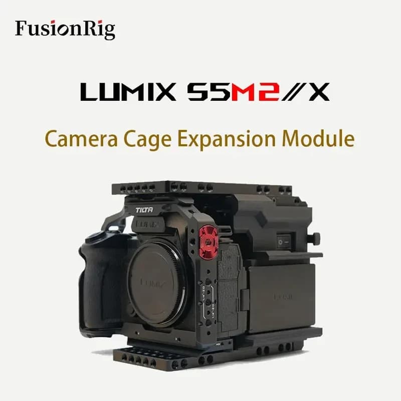 FusionRig For Panasonic LUMIX S5M2/S5M2X Camera Cage Expansion Module Cineback Compatible with Tilta TAT50 and SmallRig 4023